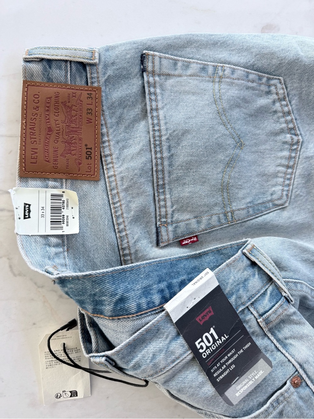 New Levi’s Premium 501 Original 33x34 Men,s - Picture 3 of 15